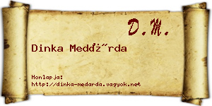 Dinka Medárda névjegykártya